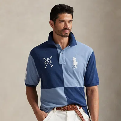 Polo Ralph Lauren Ralph Lauren Big Pony Mesh Polo Shirt In Blue