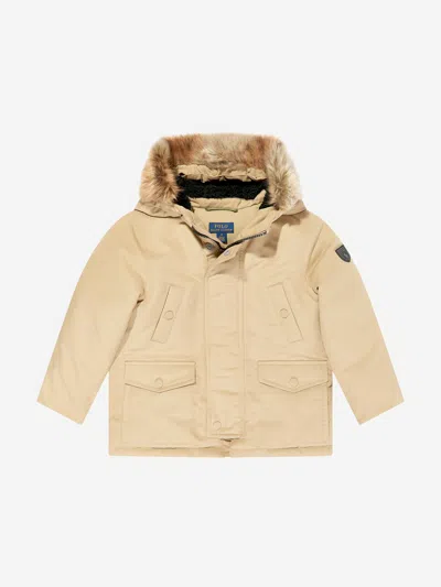 Polo Ralph Lauren Kids' Ralph Lauren Boys Parka Coat In Beige