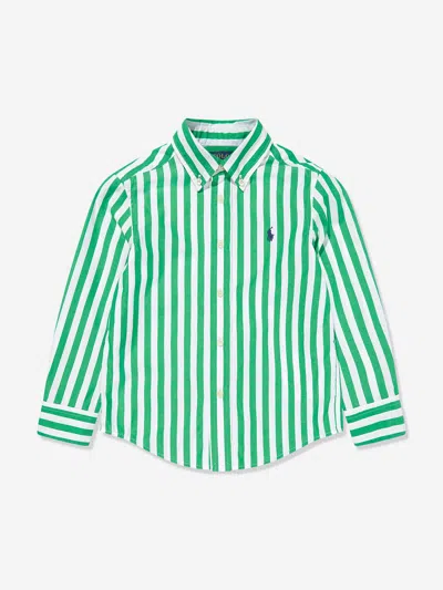 POLO RALPH LAUREN RALPH LAUREN BOYS STRIPED LOGO SHIRT