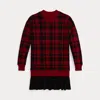 Polo Ralph Lauren Ralph Lauren Buffalo Check Fleece Dress In Red