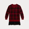 Polo Ralph Lauren Ralph Lauren Buffalo Check Fleece Dress In Red