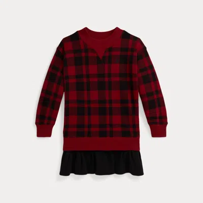 POLO RALPH LAUREN RALPH LAUREN BUFFALO CHECK FLEECE DRESS