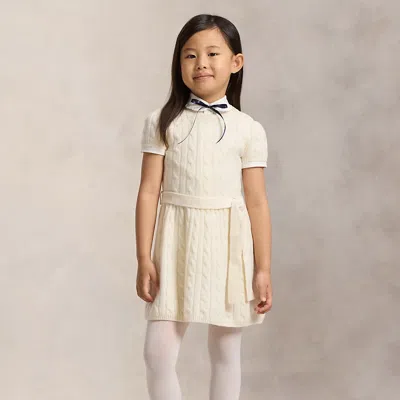 Polo Ralph Lauren Kids' Ralph Lauren Cable-knit Cashmere Dress In Neutral