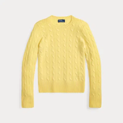 Polo Ralph Lauren Kids' Ralph Lauren Cable-knit Cashmere Sweater In Gold