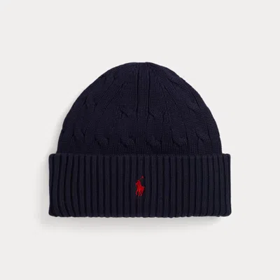 POLO RALPH LAUREN RALPH LAUREN CABLE-KNIT COTTON HAT