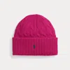 Polo Ralph Lauren Kids' Ralph Lauren Cable-knit Cotton Hat In Pink