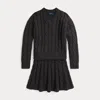 Polo Ralph Lauren Ralph Lauren Cable-knit Cotton Sweater & Skirt Set In Black