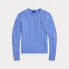 Polo Ralph Lauren Ralph Lauren Cable-knit Cotton Sweater In Blue