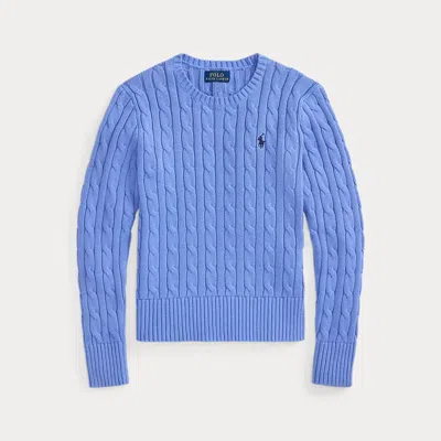 Polo Ralph Lauren Kids' Ralph Lauren Cable-knit Cotton Sweater In Blue