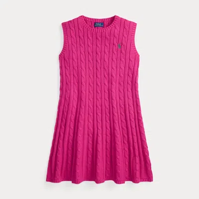 POLO RALPH LAUREN RALPH LAUREN CABLE-KNIT COTTON SWEATER DRESS