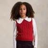 Polo Ralph Lauren Ralph Lauren Cable-knit Cotton Sweater Vest In Red