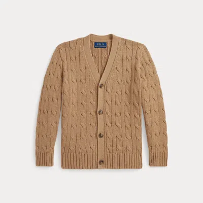 Polo Ralph Lauren Kids' Ralph Lauren Cable-knit Cotton V-neck Cardigan