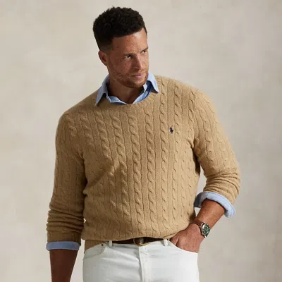 Polo Ralph Lauren Ralph Lauren Cable-knit Wool-cashmere Sweater In Neutral
