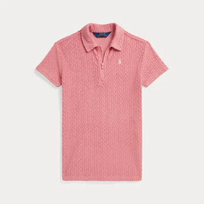 Polo Ralph Lauren Kids' Ralph Lauren Cable Terry Cover-up In Pink