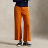 Polo Ralph Lauren Girls Orange Cotton Wide-leg Joggers In College Orange