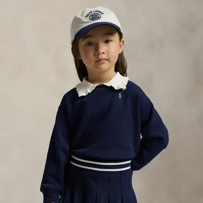 Polo Ralph Lauren Kids' Ralph Lauren Collared Fleece Sweatshirt In Blue