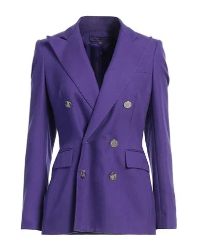 Polo Ralph Lauren Ralph Lauren Collection Woman Suit Jacket Purple Size 10 Cashmere