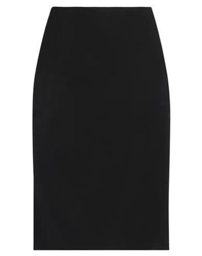 Polo Ralph Lauren Ralph Lauren Collection Woman Midi Skirt Black Size 8 Wool, Elastane