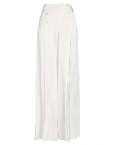 Polo Ralph Lauren Ralph Lauren Collection Woman Pants White Size 2 Linen, Viscose