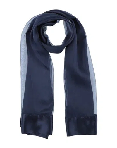Polo Ralph Lauren Ralph Lauren Collection Woman Scarf Navy Blue Size - Silk