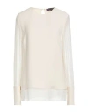 Polo Ralph Lauren Ralph Lauren Collection Woman Top Beige Size 8 Mulberry Silk In Beige
