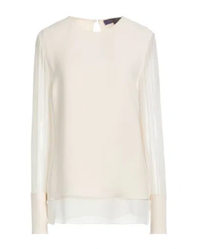 Polo Ralph Lauren Ralph Lauren Collection Woman Top Beige Size 8 Mulberry Silk
