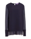 Polo Ralph Lauren Ralph Lauren Collection Woman Top Midnight Blue Size 6 Mulberry Silk