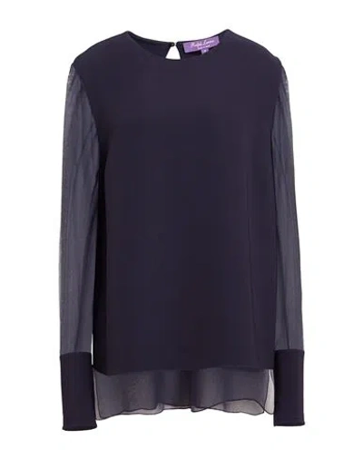Polo Ralph Lauren Ralph Lauren Collection Woman Top Midnight Blue Size 6 Mulberry Silk