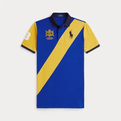 Kids' Ralph Lauren Color-blocked Big Pony Mesh Polo Dress In Blue from Ralph Lauren