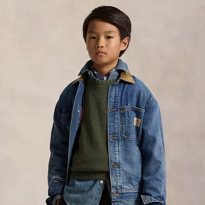 POLO RALPH LAUREN RALPH LAUREN CORDUROY-COLLAR DENIM JACKET