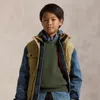 Polo Ralph Lauren Ralph Lauren Corduroy-trim Quilted Vest In Green