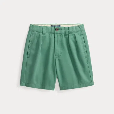 Polo Ralph Lauren Kids' Ralph Lauren Cormac Pleated Cotton Chino Short In Green