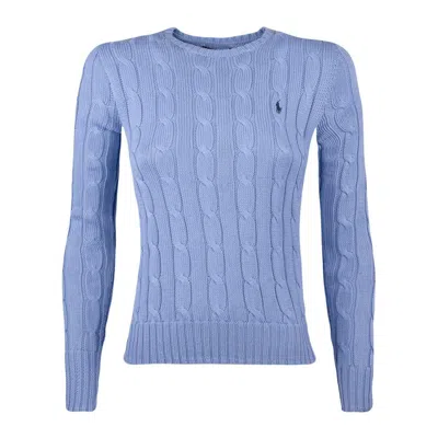 Polo Ralph Lauren Logo-embroidered Cotton Sweater In Purple