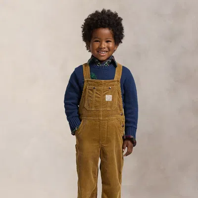 Polo Ralph Lauren Kids' Ralph Lauren Cotton Corduroy Overall In Neutral