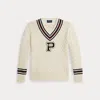 Polo Ralph Lauren Ralph Lauren Cotton Cricket Letter Sweater In White