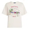 Polo Ralph Lauren Ralph Lauren Cotton-linen Embroidered Beach T-shirt In Neutral