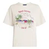 Polo Ralph Lauren Ralph Lauren Cotton-linen Embroidered Beach T-shirt In Neutral