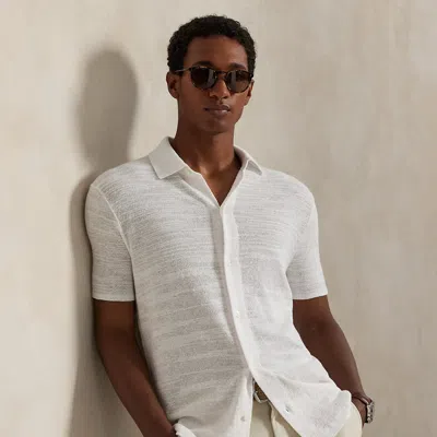 Polo Ralph Lauren Ralph Lauren Cotton-linen Short-sleeve Cardigan In White