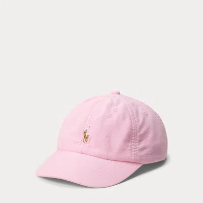 Polo Ralph Lauren Kids' Ralph Lauren Cotton Oxford Ball Cap In Pink