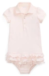 Polo Ralph Lauren Babies' Ralph Lauren Cotton Ruffle Polo Dress & Bloomers In Delicate Pink