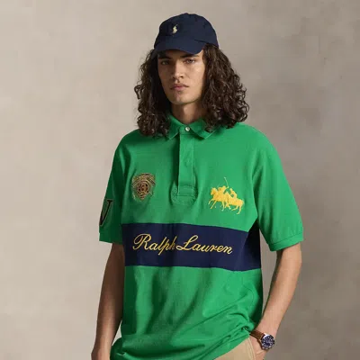 Polo Ralph Lauren Ralph Lauren Crest Mesh Polo Shirt In Green