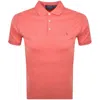 Polo Ralph Lauren Ralph Lauren Custom Slim Fit Polo T Shirt Pink In Pink