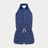 Polo Ralph Lauren Ralph Lauren Dolphin-print Mesh Polo Romper