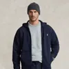 Polo Ralph Lauren Double-knit Hoodie In Blue