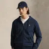 Polo Ralph Lauren Double-knit Hoodie In Blue