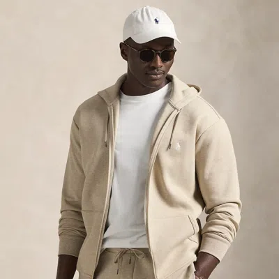 Polo Ralph Lauren Ralph Lauren Double-knit Full-zip Hoodie In Neutral