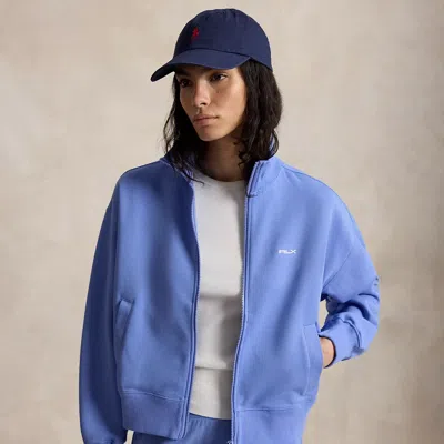 Polo Ralph Lauren Ralph Lauren Double-knit Full-zip Sweatshirt In Blue