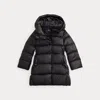 Polo Ralph Lauren Ralph Lauren Down Hooded Long Jacket In Black