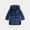 Polo Ralph Lauren Kids' Ralph Lauren Down Hooded Long Jacket In Blue
