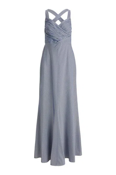 Polo Ralph Lauren Ralph Lauren Dresses White/blue In Bianco Chiari E Naturali